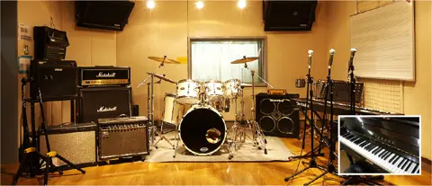 キューミュージックラボ(CUE Music Lab.)(Hスタジオ(ドラム・アンプ))